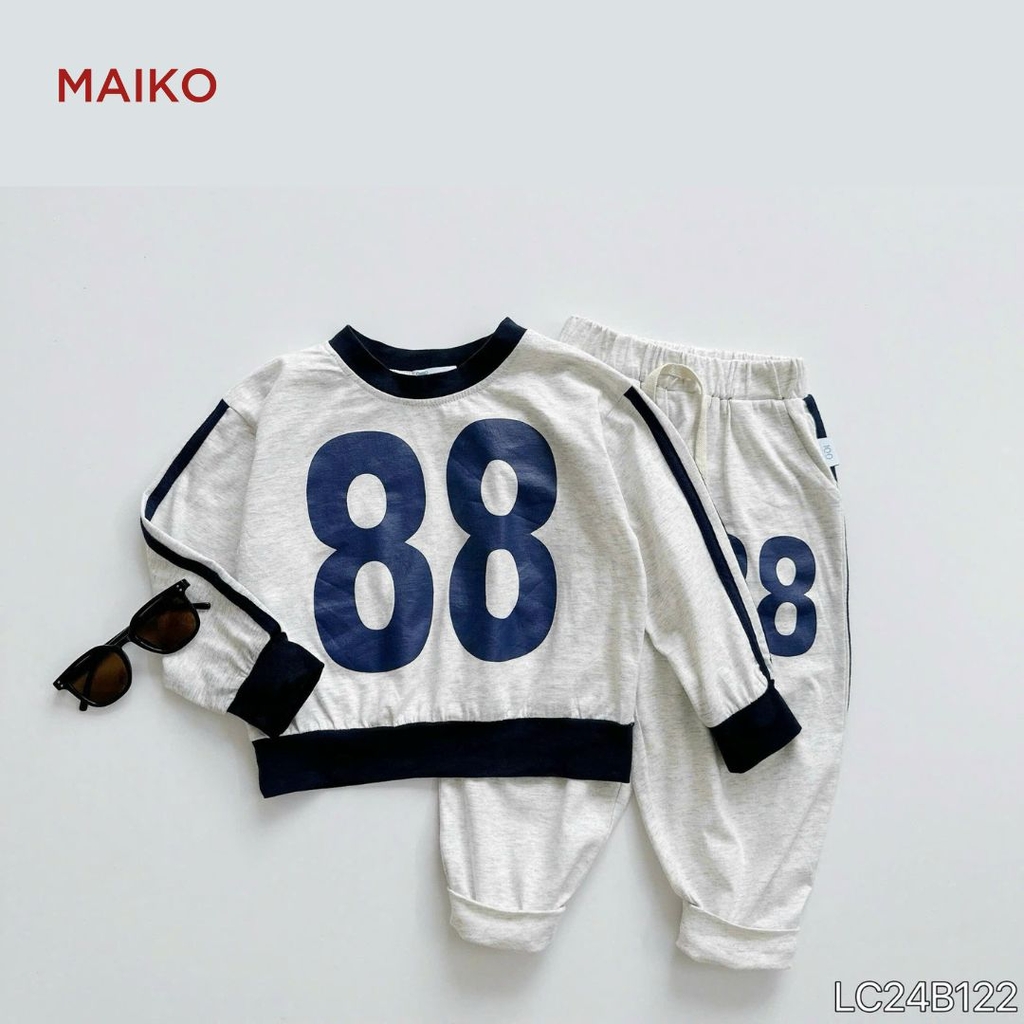 Bộ cotton thể thao số 88 size 80/140