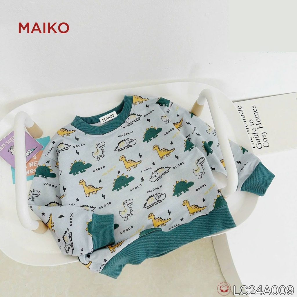 ÁO DÀI TAY BÉ TRAI COTTON DA CÁ THỂ THAO LCA009