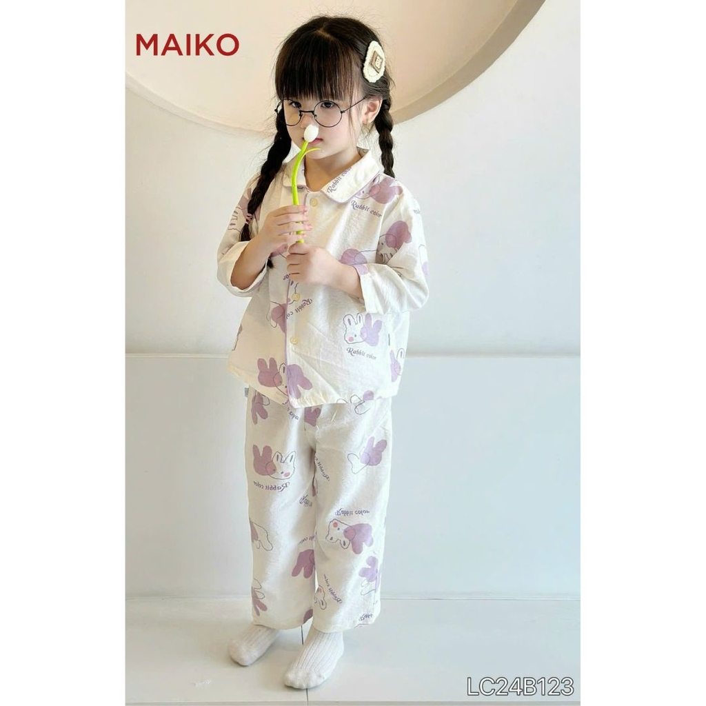 Set pijama đũi xốp họa tiết thỏ đáng yêu LCB123