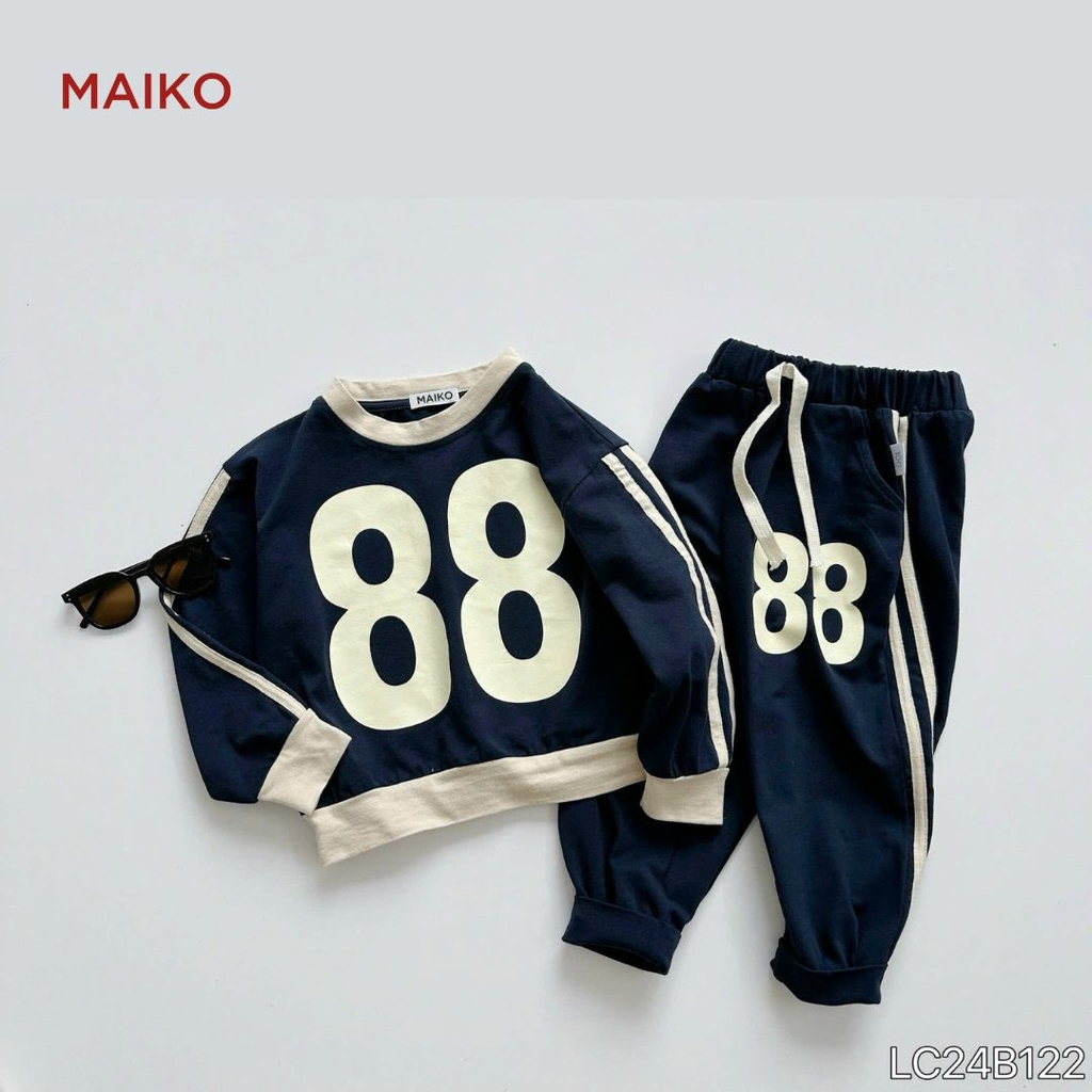 Bộ cotton thể thao số 88 size 80/140