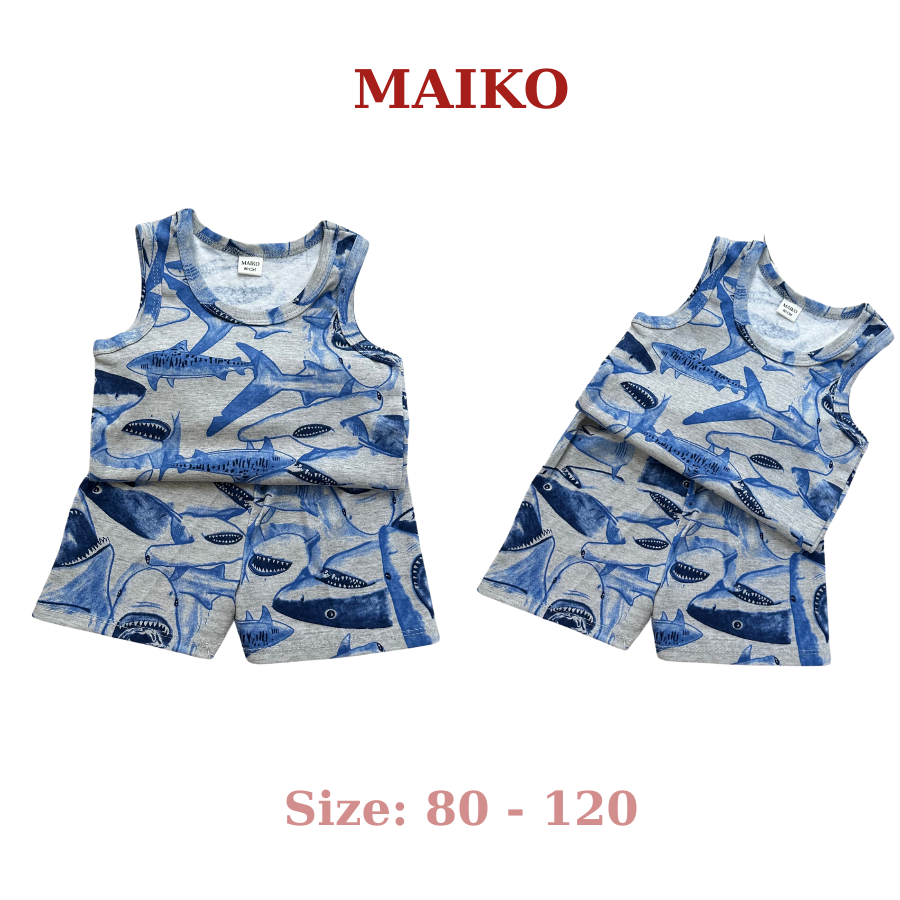 Bộ cotton 3 lỗ họa tiết Bé Trai BLBT2025