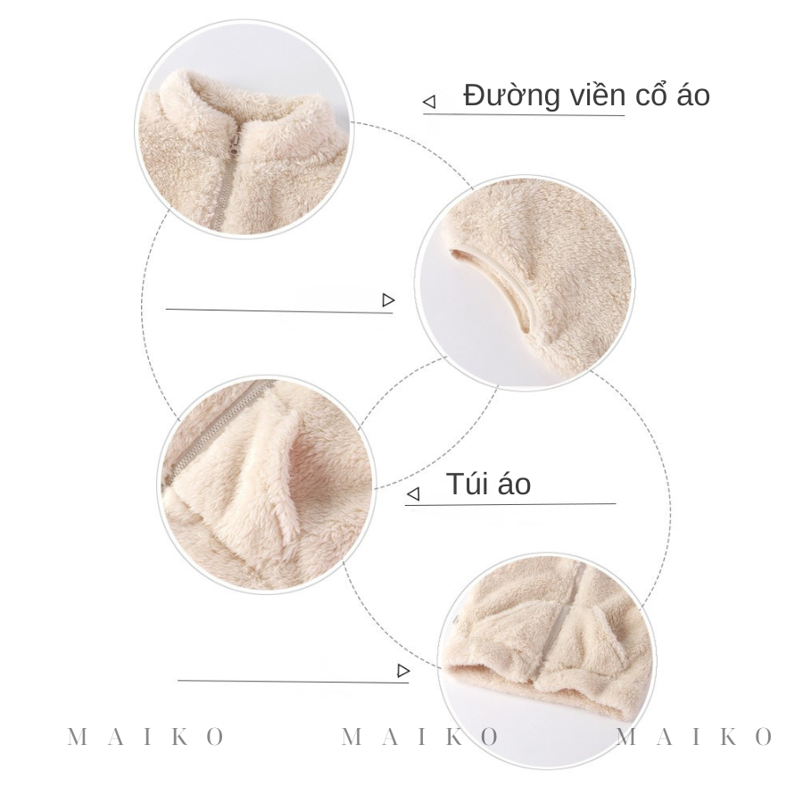 Áo gile lông túi chéo Bé trai / Bé gái size 80-120