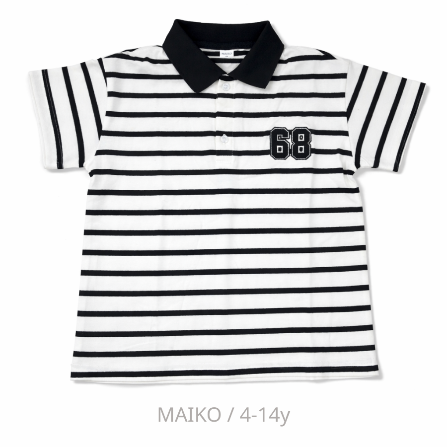 ÁO POLO CỘC TAY SỌC KẺ BÉ TRAI 4-14 TUỔI