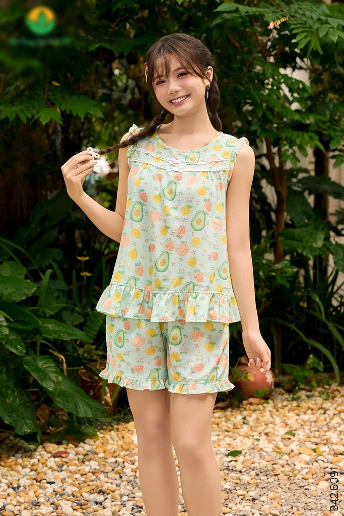 Bộ cotton xô quần đùi áo sát nách