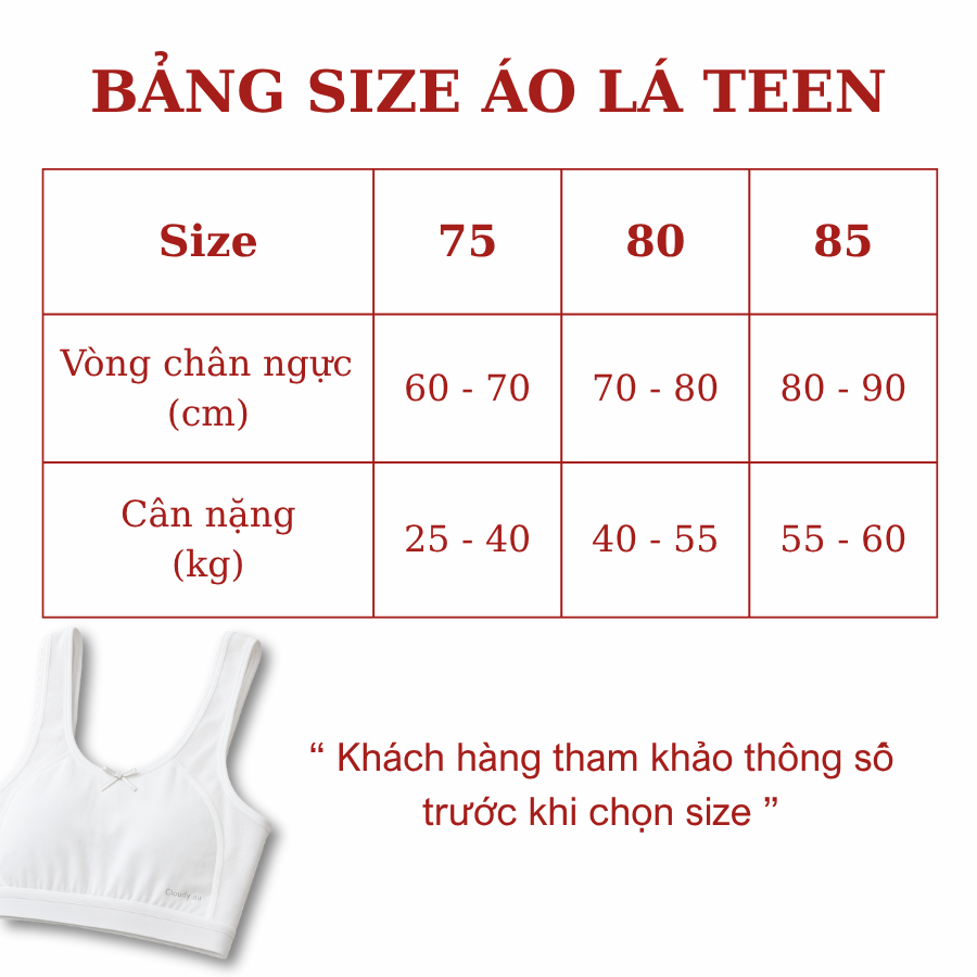 [ƯU ĐÃI] ÁO BRA TEEN COTTON BÉ GÁI AL0011