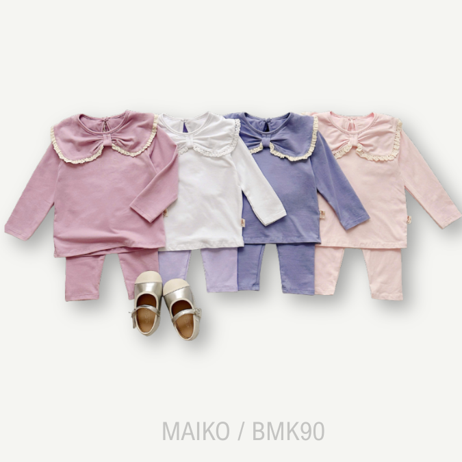 BỘ COTTON 4 CHIỀU CỔ NƠ BÉ GÁI 1- 5Y