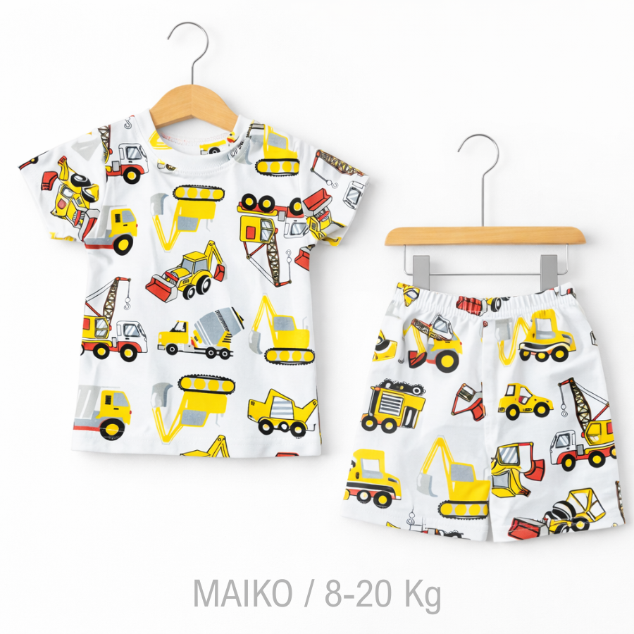 BỘ COTTON CỘC TAY BÉ TRAI 1-5Y