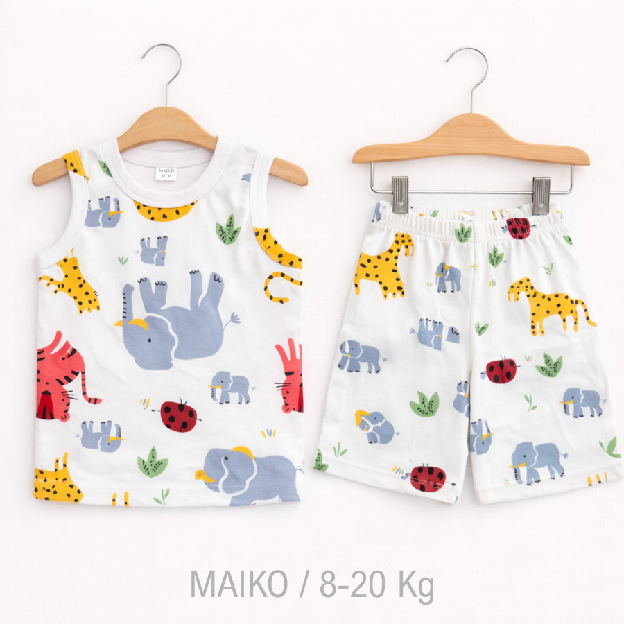 BỘ COTTON 3 LỖ IN HÌNH BÉ TRAI 1-5Y
