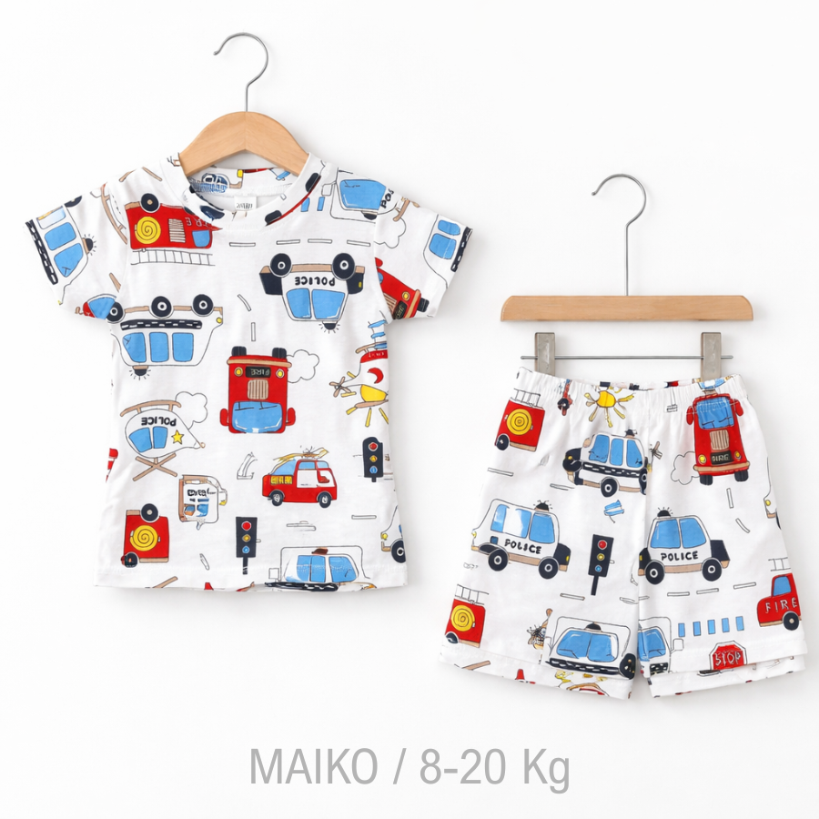 BỘ COTTON CỘC TAY BÉ TRAI 1-5Y