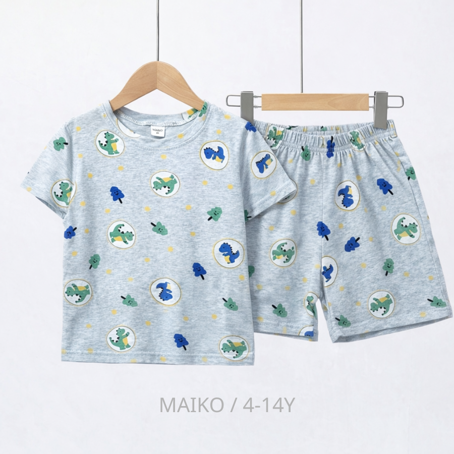 BỘ CỘC TAY COTTON 4 CHIỀU IN TRÀN BÉ TRAI 4-14 TUỔI