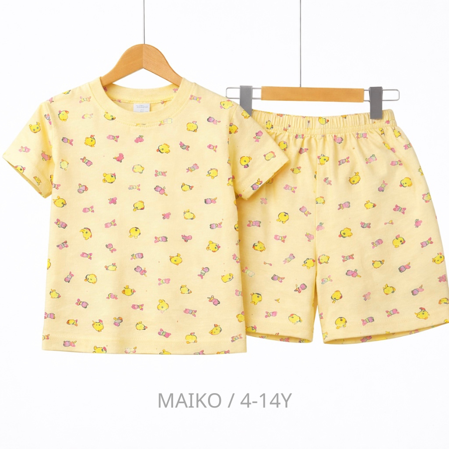 BỘ CỘC TAY COTTON 4 CHIỀU IN TRÀN BÉ GÁI 4-14 TUỔI 
