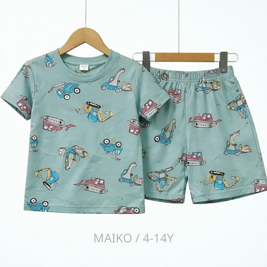 BỘ CỘC TAY COTTON 4 CHIỀU IN TRÀN BÉ TRAI 4-14 TUỔI