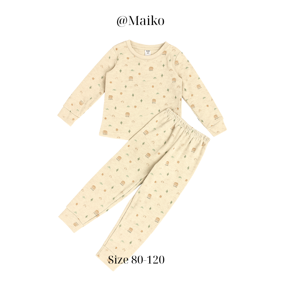 Bộ Borip cotton dài tay Thu-Đông Bé trai từ 1-5 Tuổi