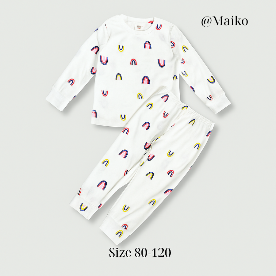 Bộ Borip cotton dài tay Thu-Đông Bé trai từ 1-5 Tuổi