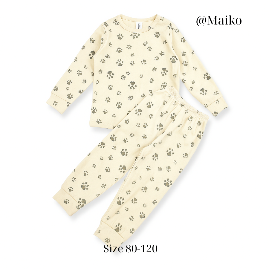 Bộ Borip cotton dài tay Thu-Đông Bé trai từ 1-5 Tuổi