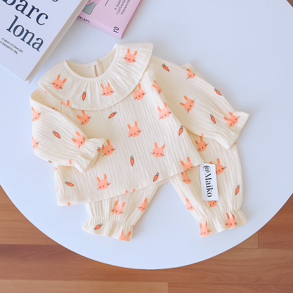 Bộ xô dài tay Hàn quốc cho Bé gái 1 - 5 tuổi
