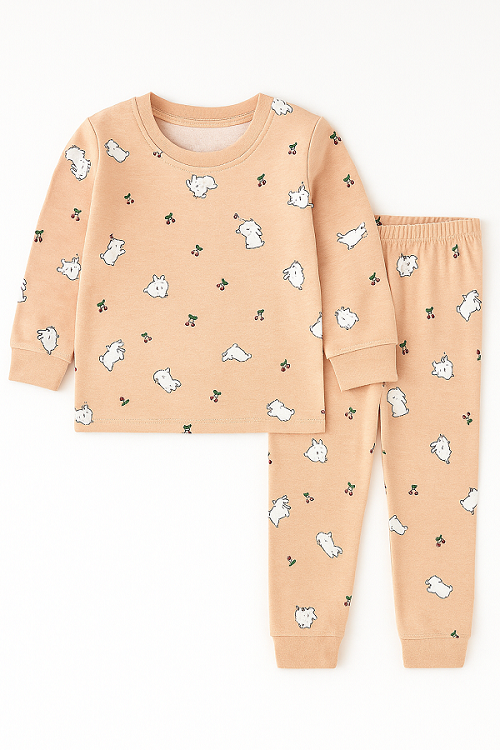 Bộ cotton in tràn bé gái 4-14 Tuổi