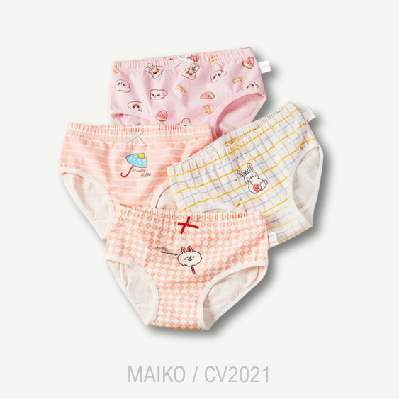 ƯU ĐÃI - COMBO 4 QUẦN CHIP VÁT COTTON BÉ GÁI CV2021