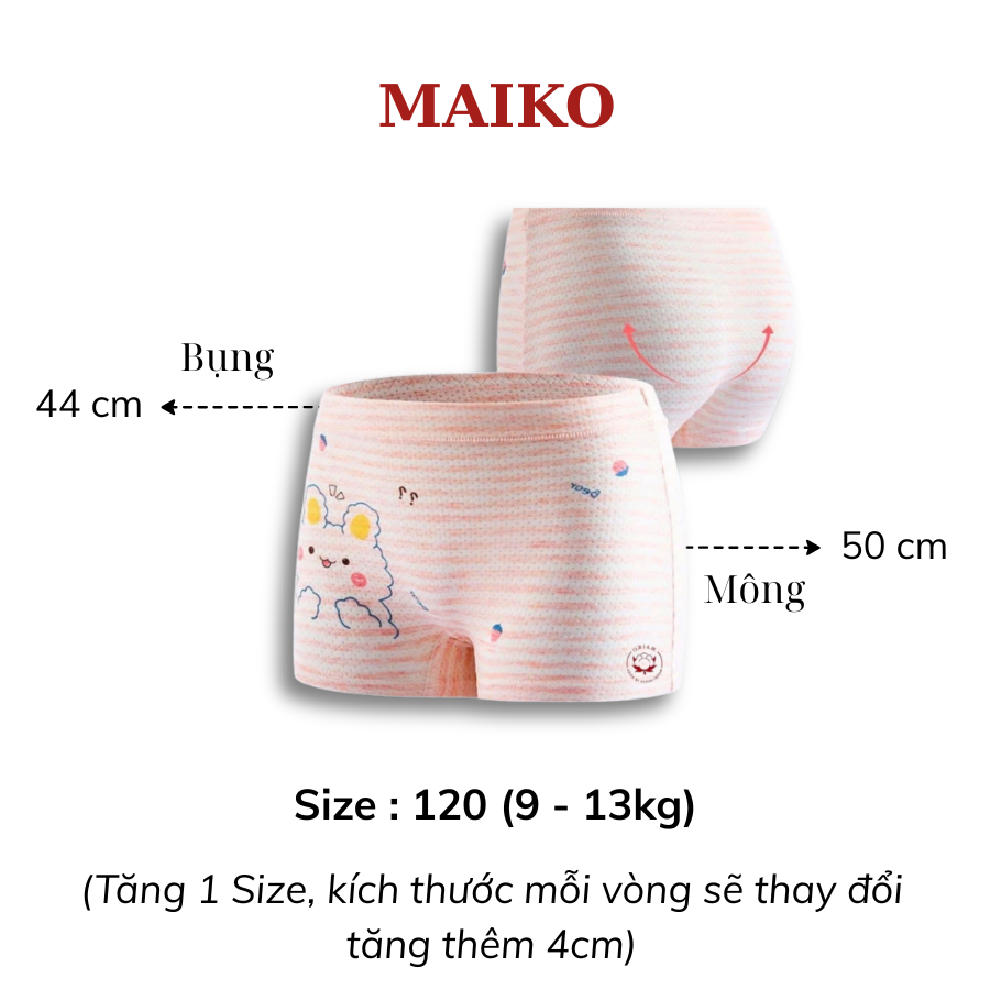 ƯU ĐÃI - COMBO 4 QUẦN CHIP THÔNG HƠI BÉ GÁI CDG023 (3-11 TUỔI)