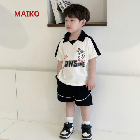 Set polo chữ pawsome size 80-140