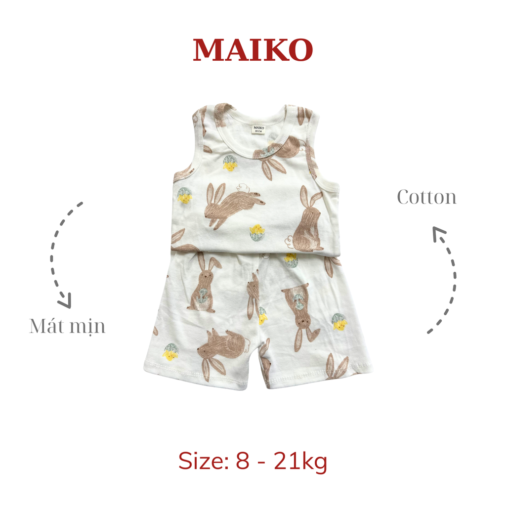 [COMBO 3 BỘ] cotton Ba lỗ Bé Gái từ 1 - 5 tuổi