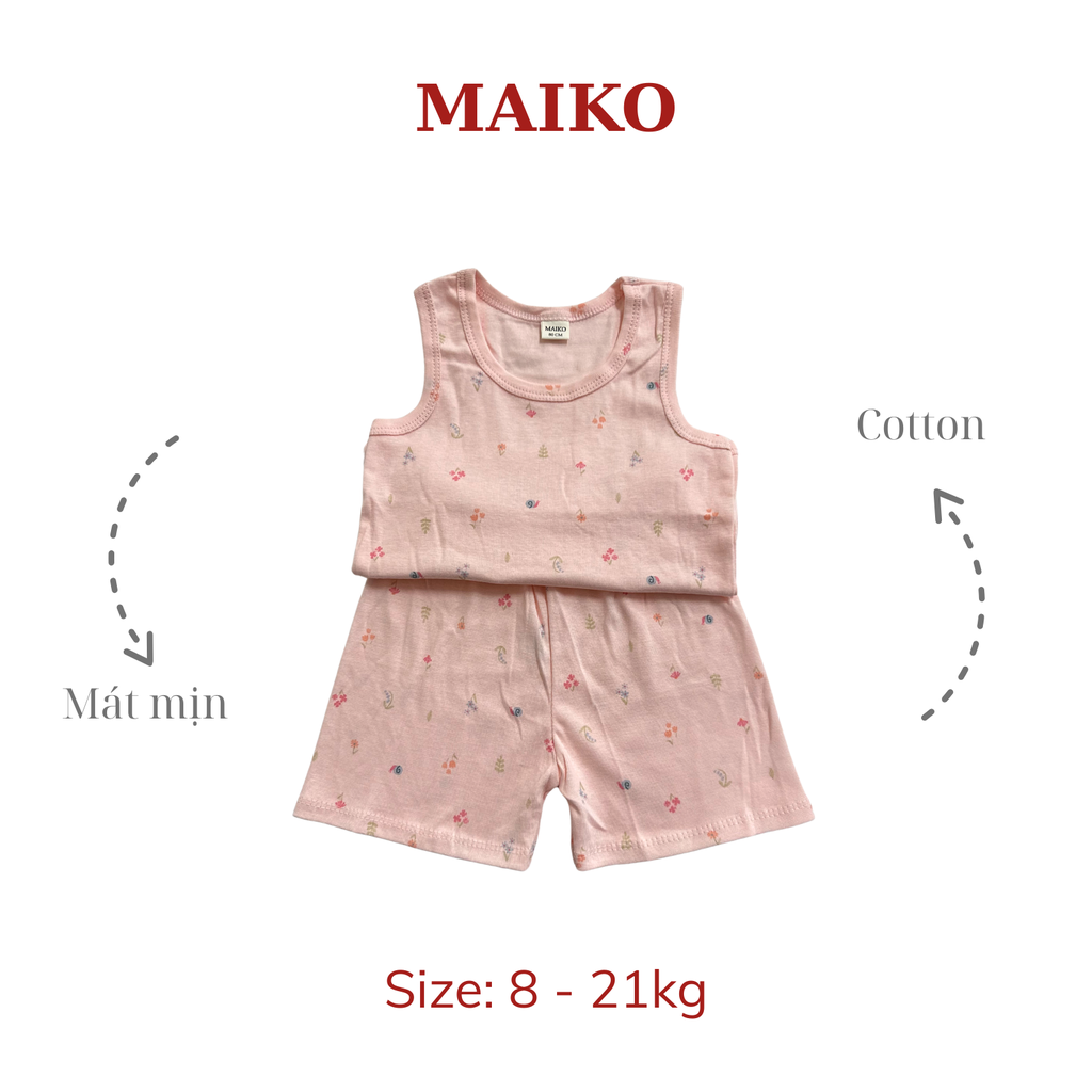 [COMBO 3 BỘ] cotton Ba lỗ Bé Gái từ 1 - 5 tuổi