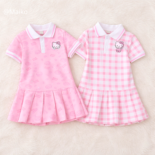 VÁY POLO HELLO KITTY BÉ GÁI 90-150