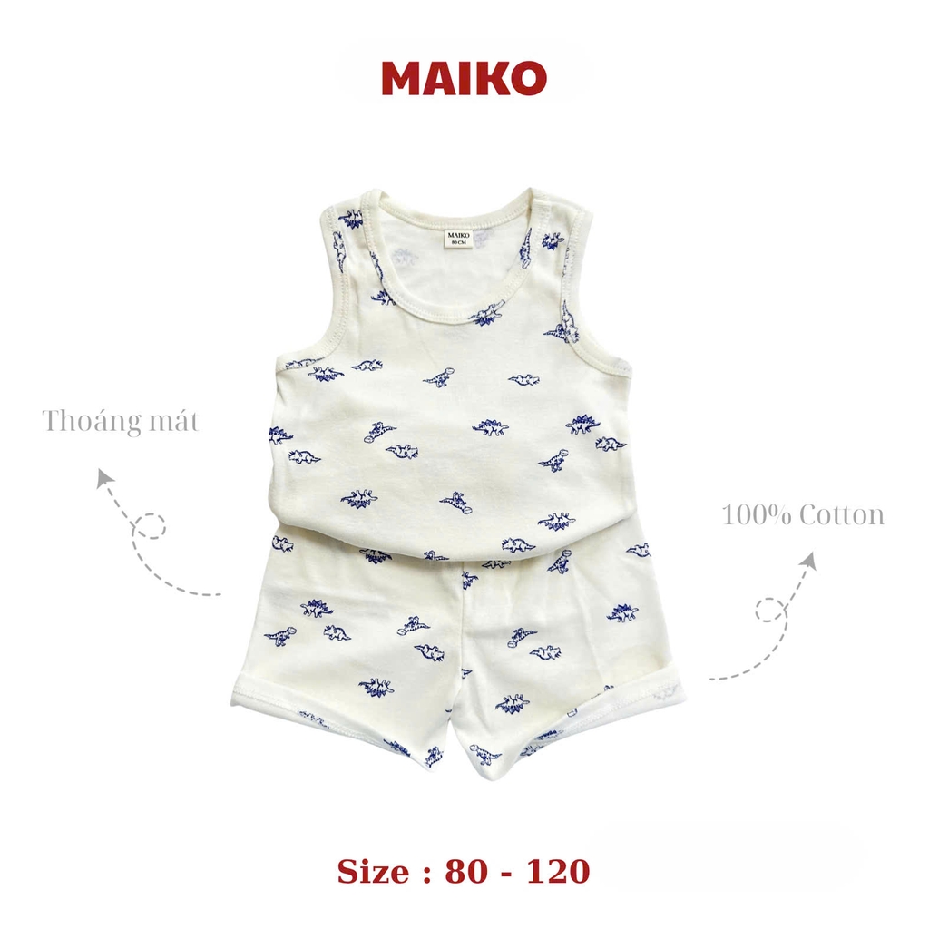 [COMBO 3 BỘ] cotton ba lỗ Bé Trai từ 1 - 5 tuổi