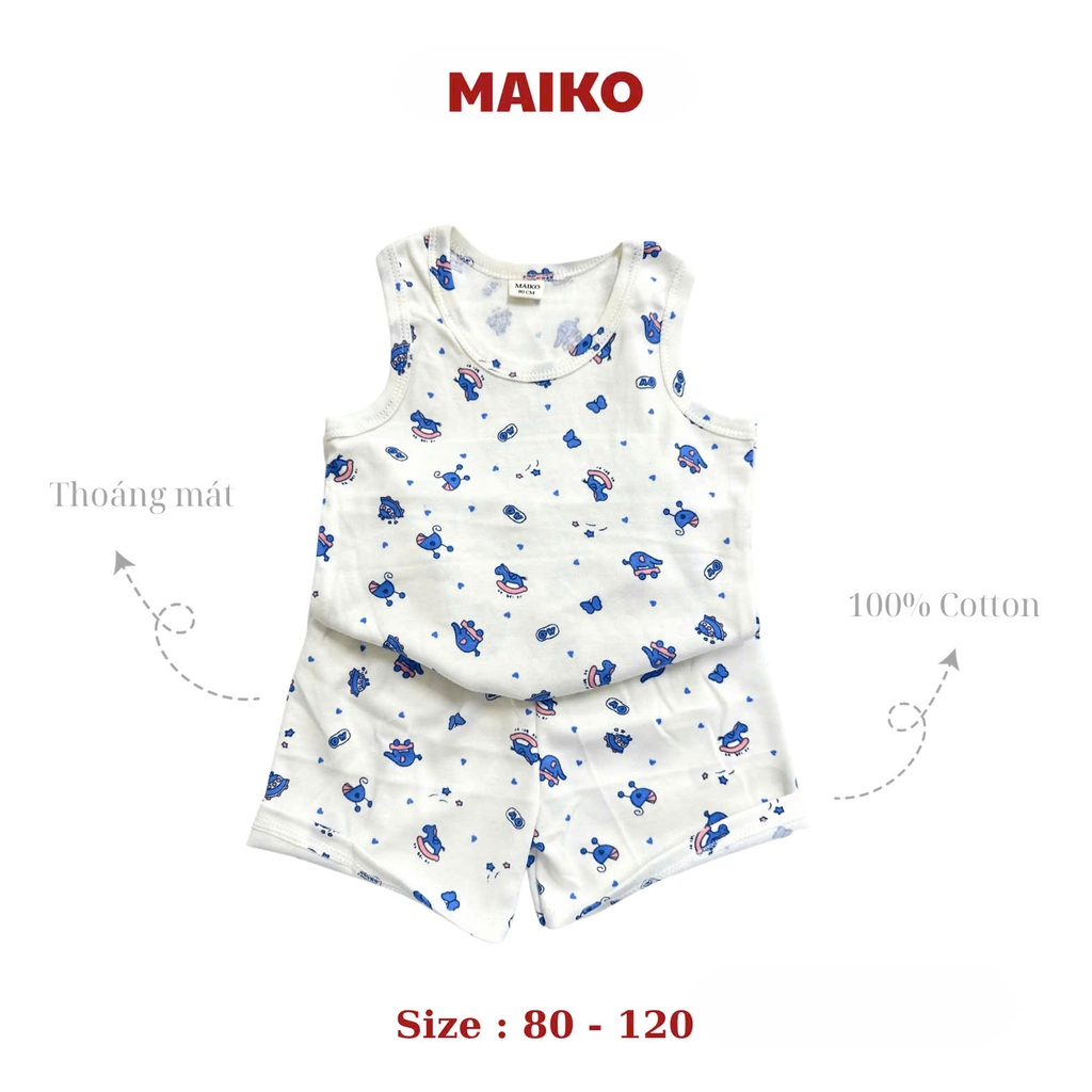 [COMBO 3 BỘ] cotton ba lỗ Bé Trai từ 1 - 5 tuổi