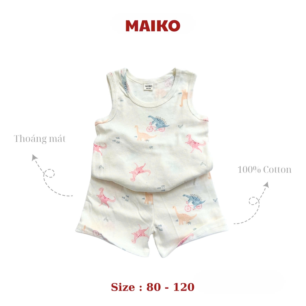 [COMBO 3 BỘ] cotton ba lỗ Bé Trai từ 1 - 5 tuổi