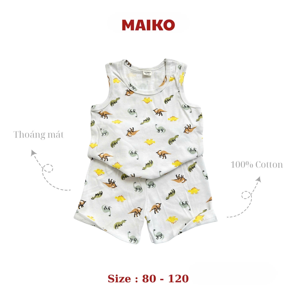 [COMBO 3 BỘ] cotton ba lỗ Bé Trai từ 1 - 5 tuổi