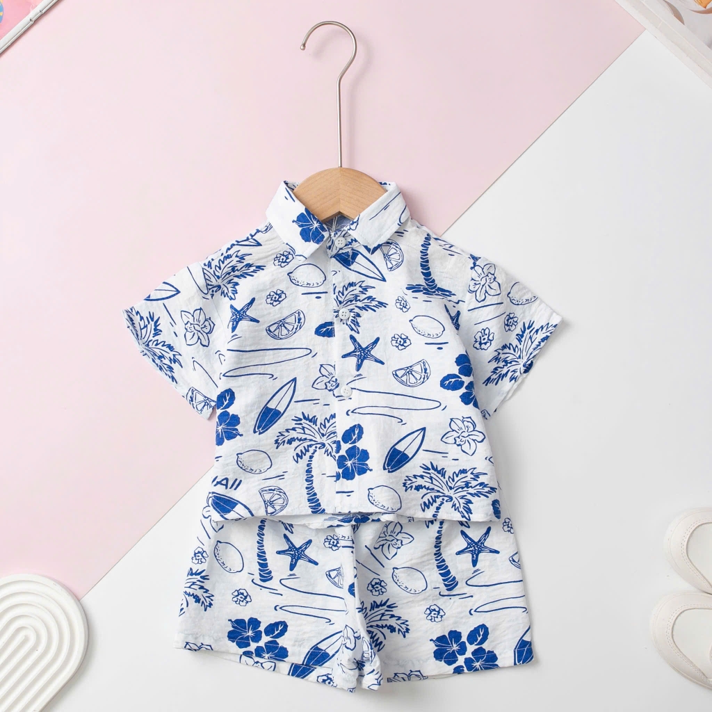 Bộ cotton xốp bé trai 4-10 Tuổi