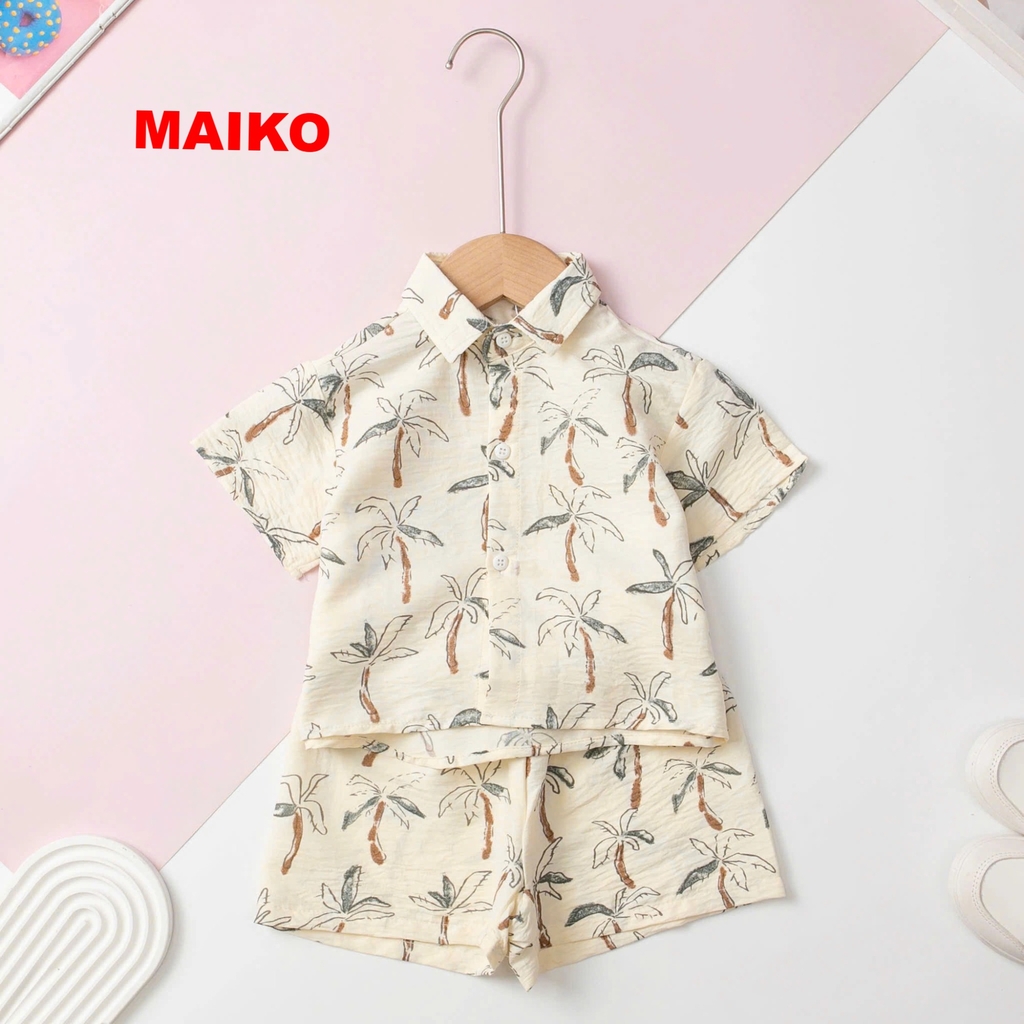 Bộ cotton xốp bé trai 4-10 Tuổi
