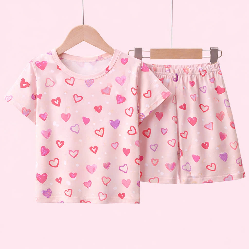 BỘ CỘC TAY COTTON 4 CHIỀU IN TRÀN BÉ GÁI 4-14 TUỔI 