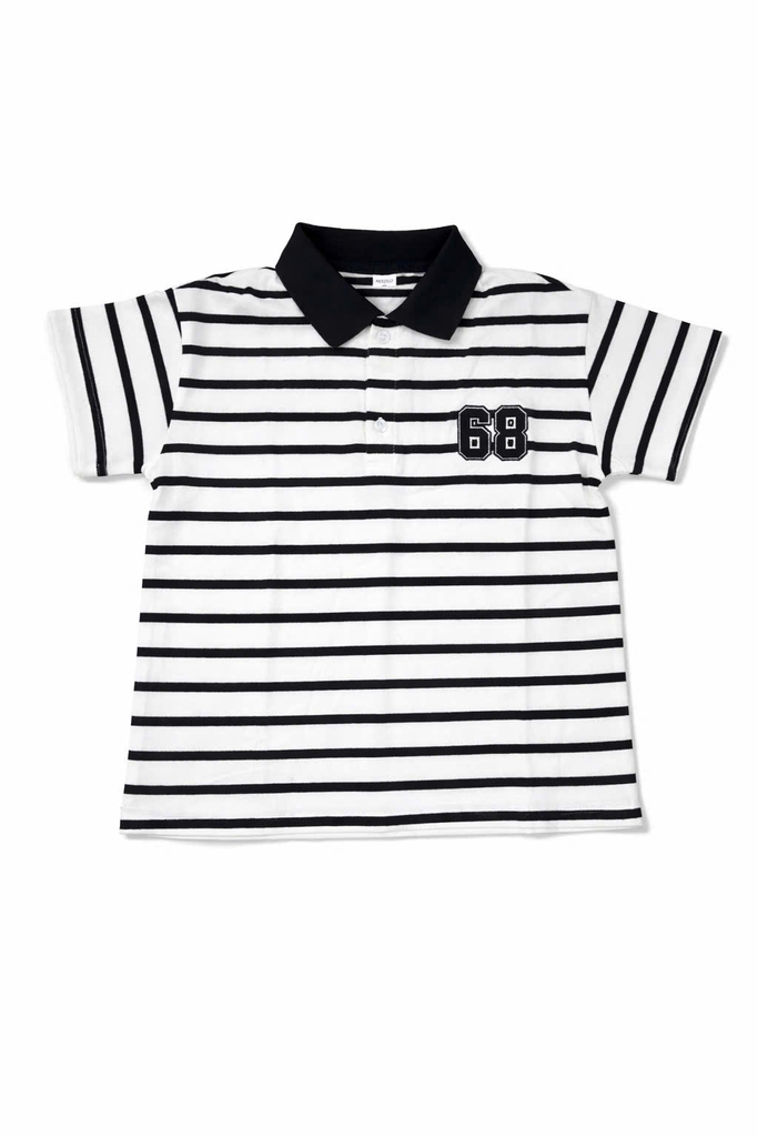 ÁO POLO CỘC TAY SỌC KẺ BÉ TRAI 4-14 TUỔI