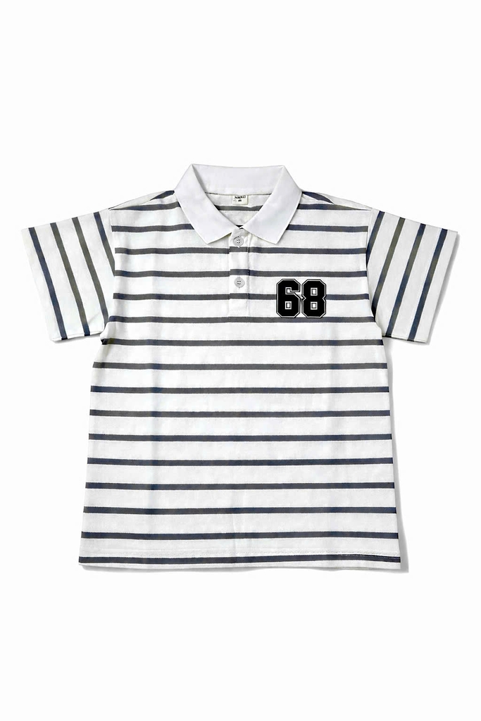 ÁO POLO CỘC TAY SỌC KẺ BÉ TRAI 4-14 TUỔI