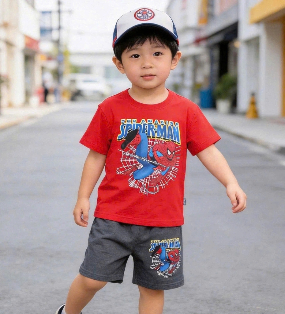 BỘ CỘC TAY COTTON IN HỌA TIẾT BÉ TRAI 2-7 TUỔI