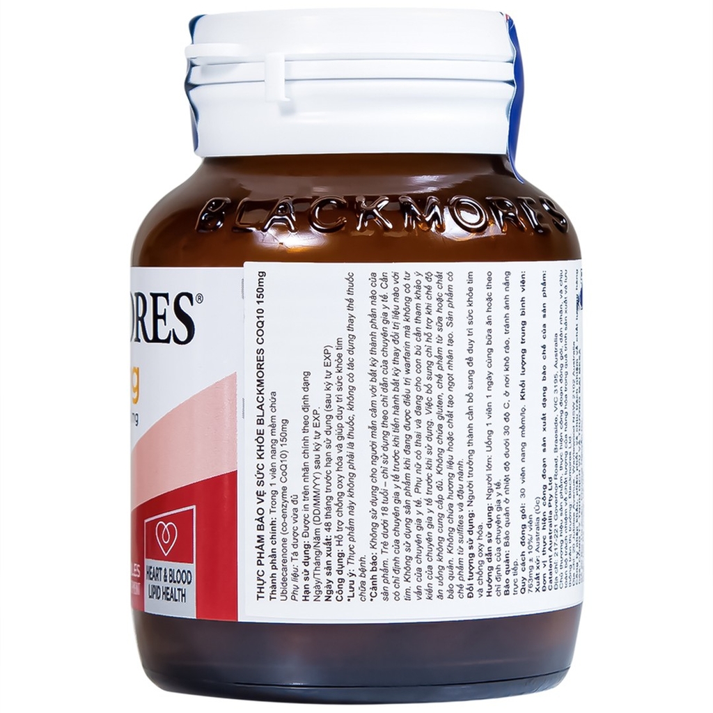 Viên uống giúp duy trì sức khỏe tim Blackmores CoQ10 150mg (30 viên)