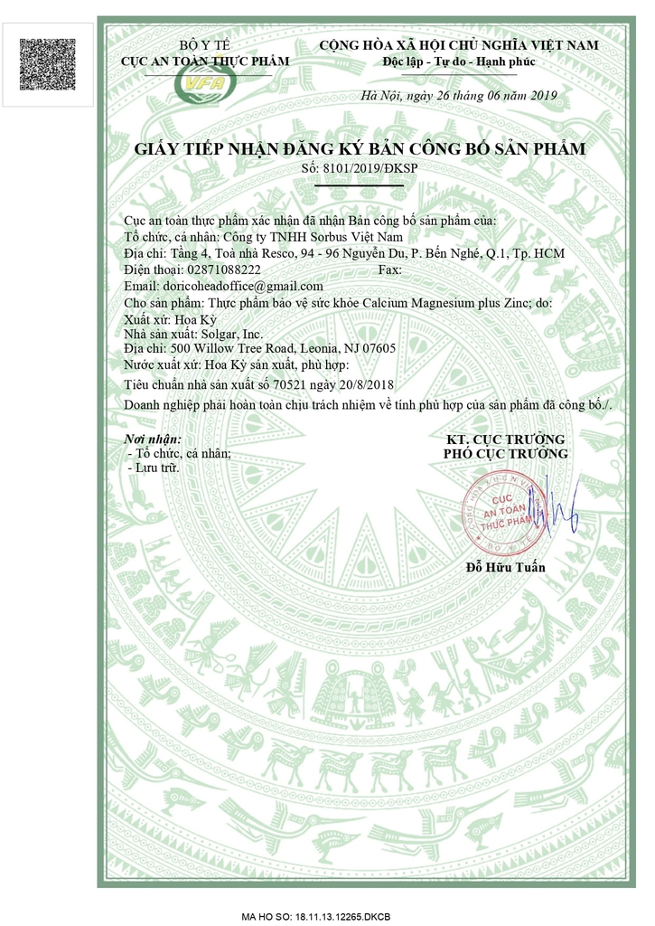 Viên bổ sung khoáng chất Solgar Calcium Magnesium Plus Zinc giúp xương chắc khỏe (Hộp 100 viên)