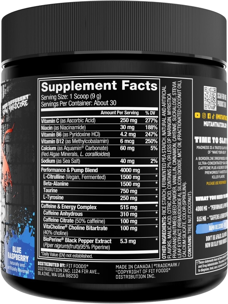 Mutant Madness Pre-Workout
