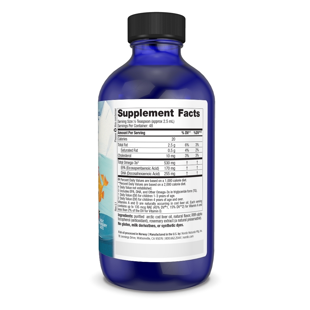 Siro Dầu Cá Vị Dâu Cho Bé Từ 1 Tuổi Nordic Naturals Children's DHA 237ml