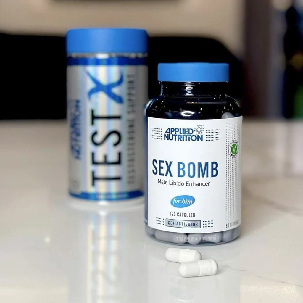 Applied Nutrition, Sex Bomb, Hỗ trợ sức khỏe sinh sản nam giới (120 viên)