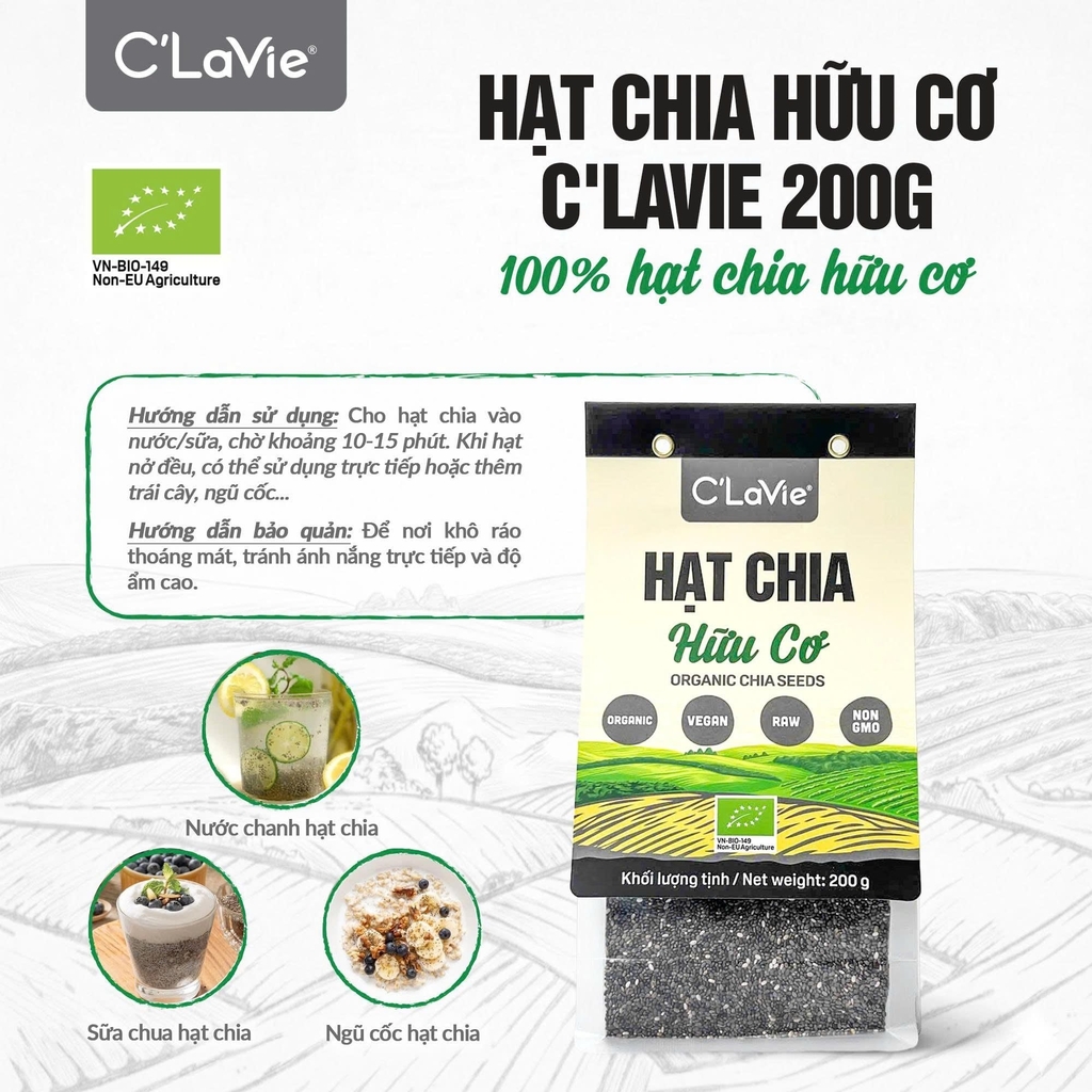 Hạt chia hữu cơ C'LaVie 200g