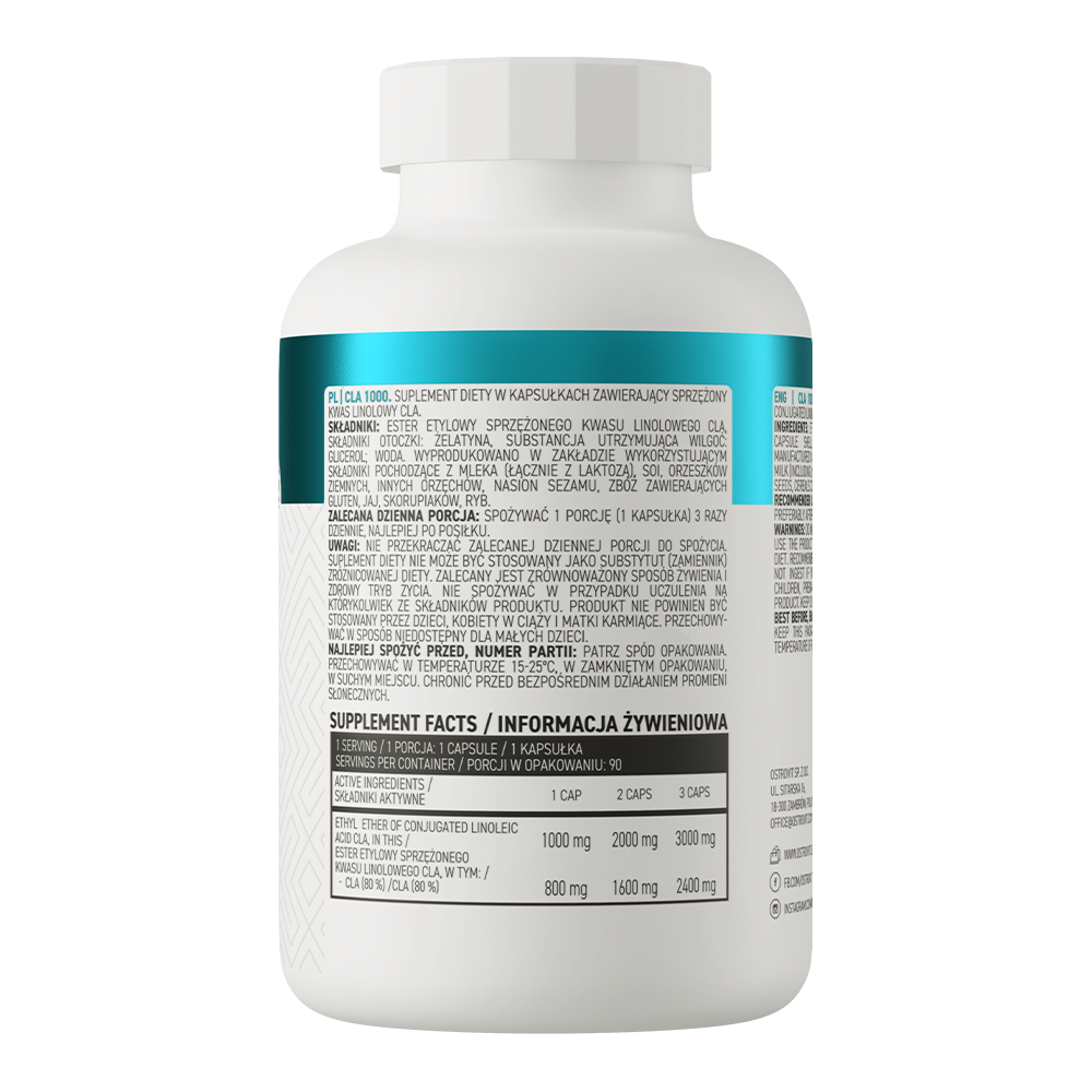 Viên Hỗ Trợ Giảm Mỡ OstroVit CLA 1000 (90 Viên)