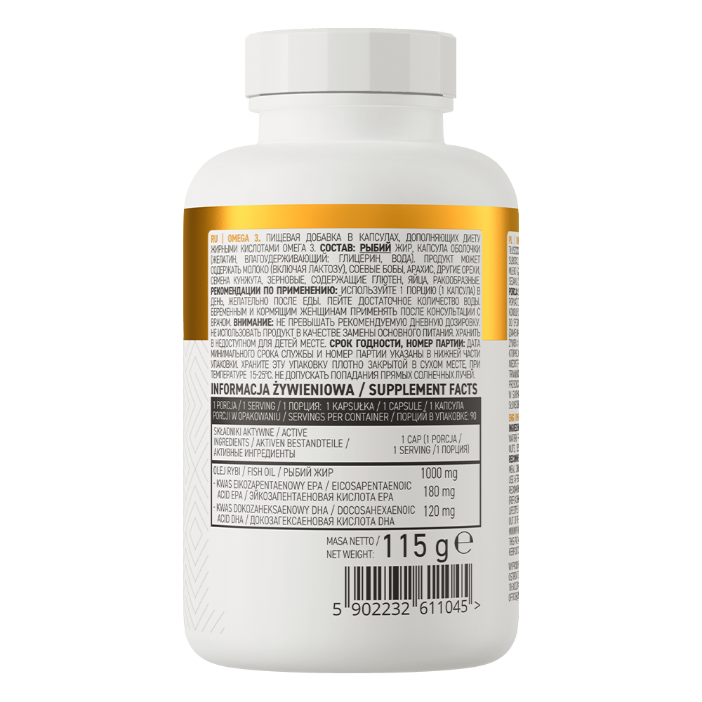 Viên Dầu Cá Ostrovit Omega 3 (90 viên)