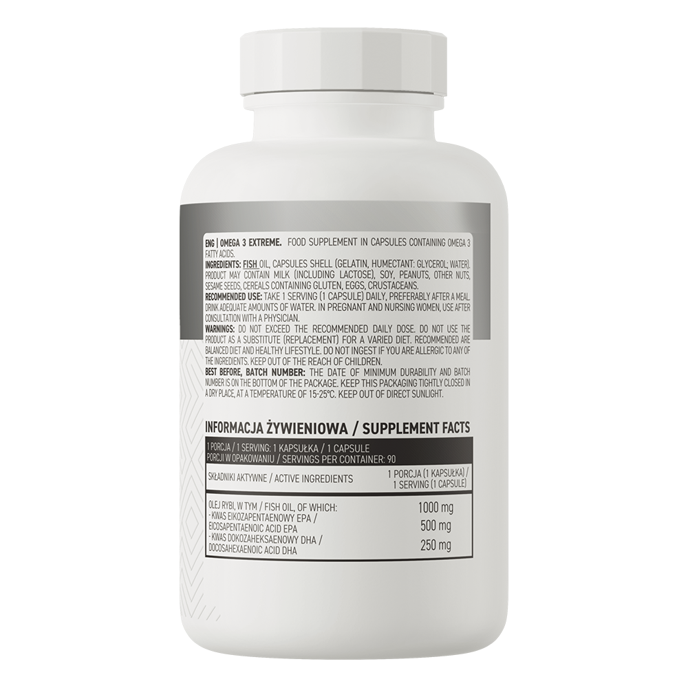 Dầu Cá Cô Đặc Hàm Lượng Cao Ostrovit Omega 3 Extreme (90 Viên & 180 Viên)