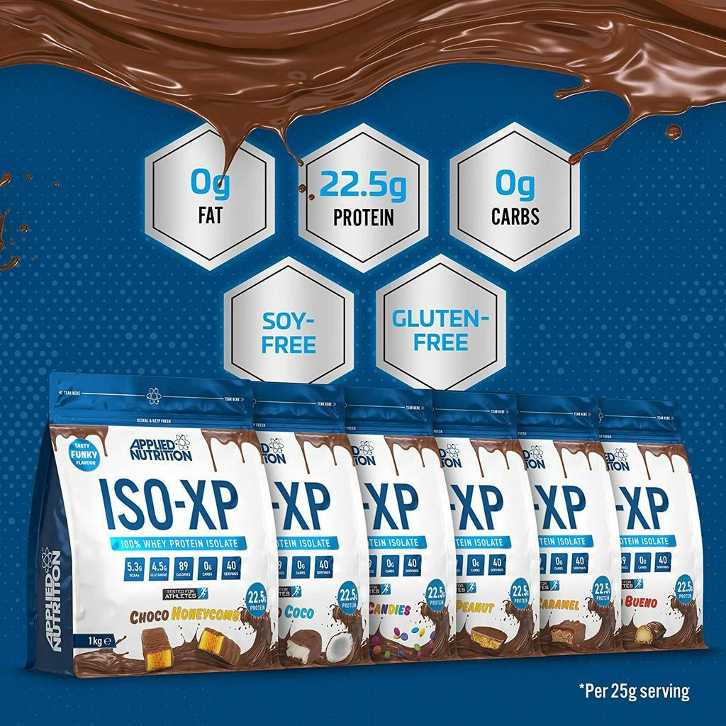 Applied Nutrition, ISO-XP 1KG, Whey Protein Isolate 100%, Nhập khẩu Anh Quốc