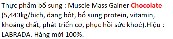 Labrada Muscle Mass Gainer 12Lbs