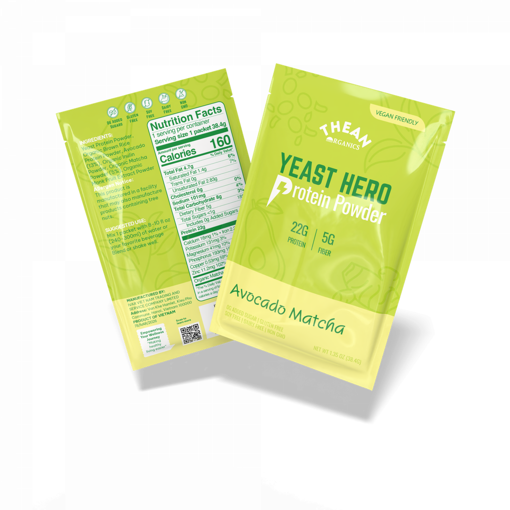 Yeast Hero Protein Powder Avocado Matcha, 20 gói