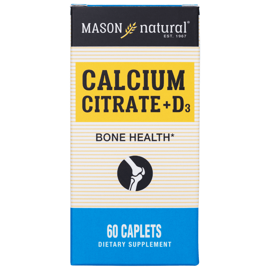Viên uống MASON NATURAL CALCIUM CITRATE + D3 Hỗ Trợ Xương Chắc Khỏe Hộp 60 viên